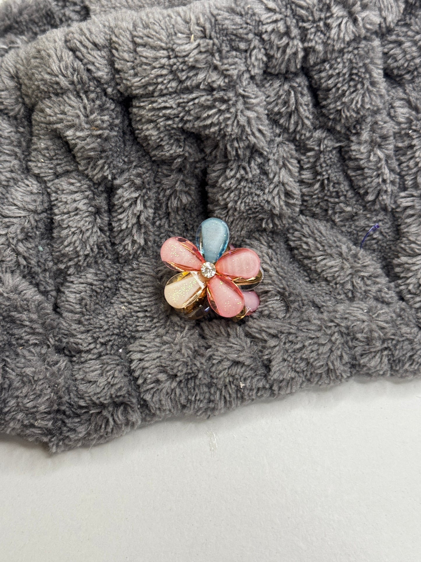 Mini Glitzer Blumen Haarklammern