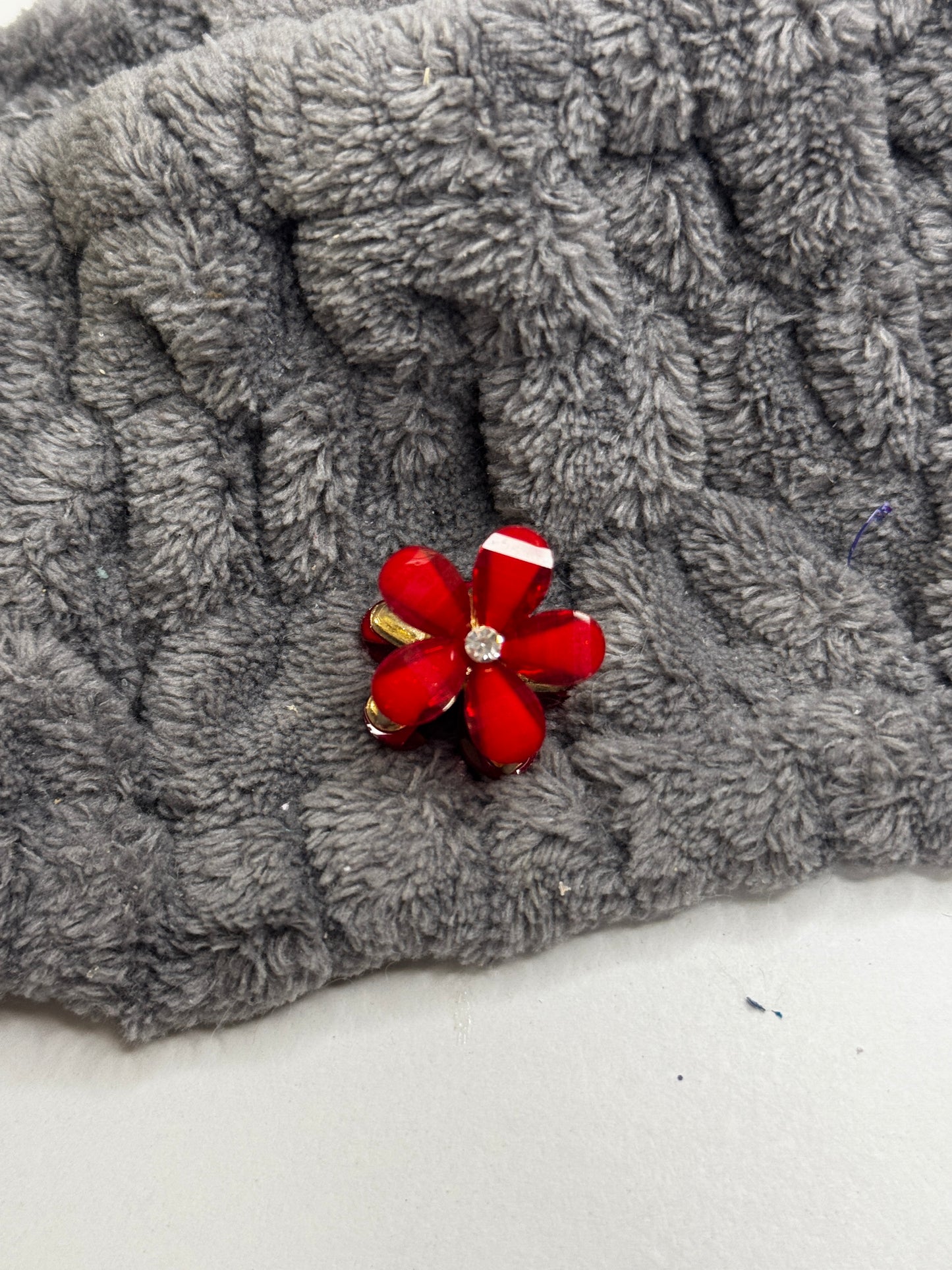 Mini Glitzer Blumen Haarklammern