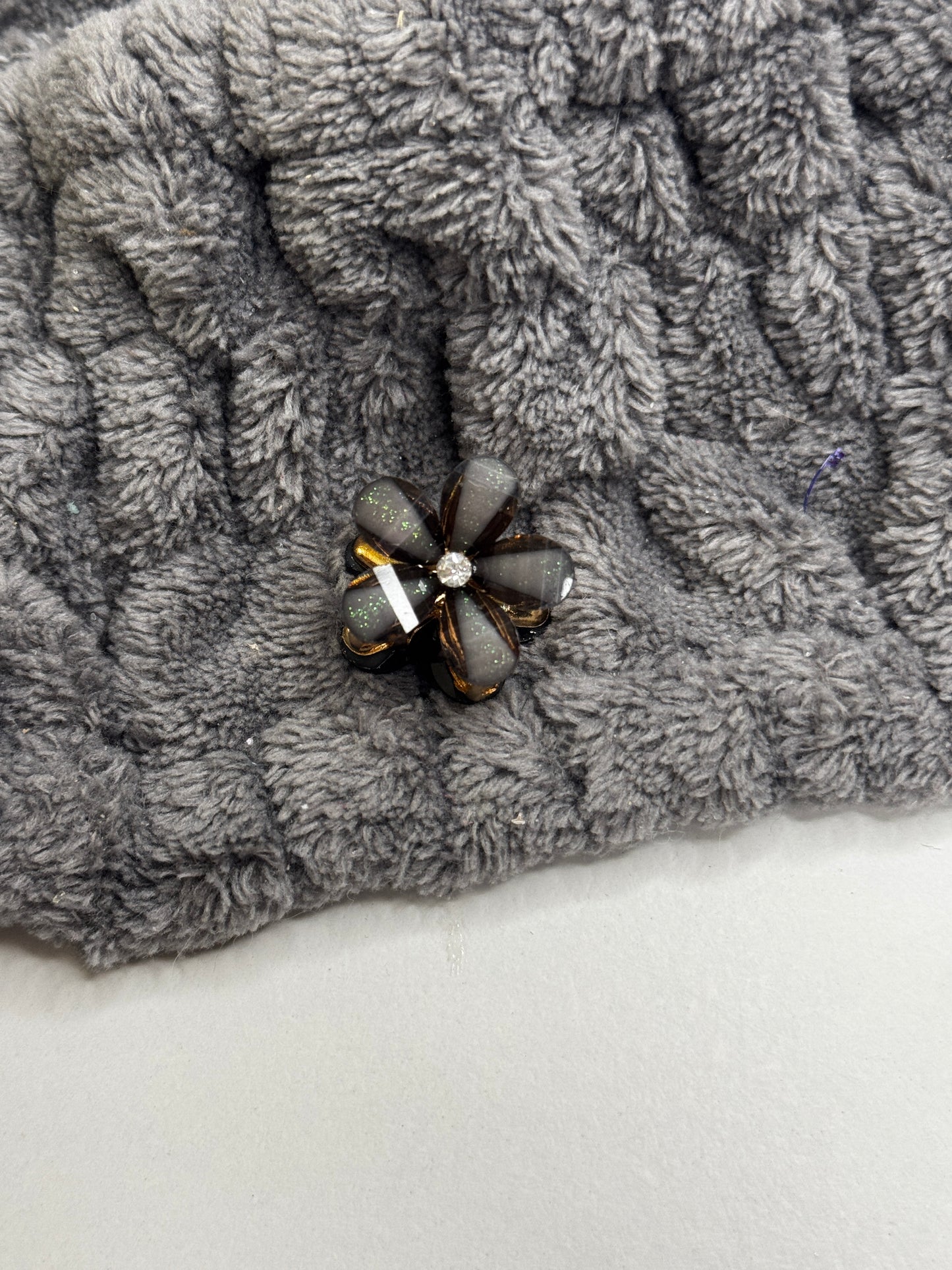 Mini Glitzer Blumen Haarklammern