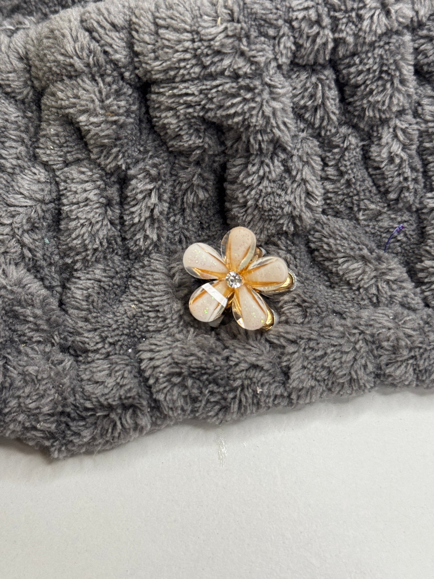 Mini Glitzer Blumen Haarklammern