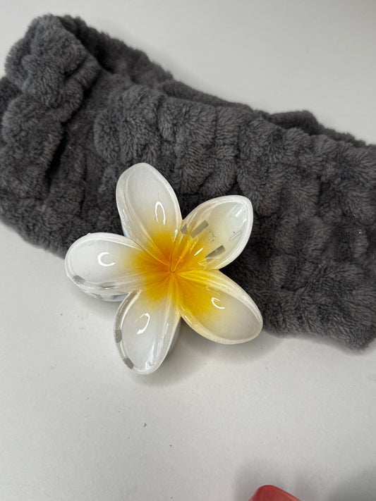 Große Blumenhaarklammern glänzend