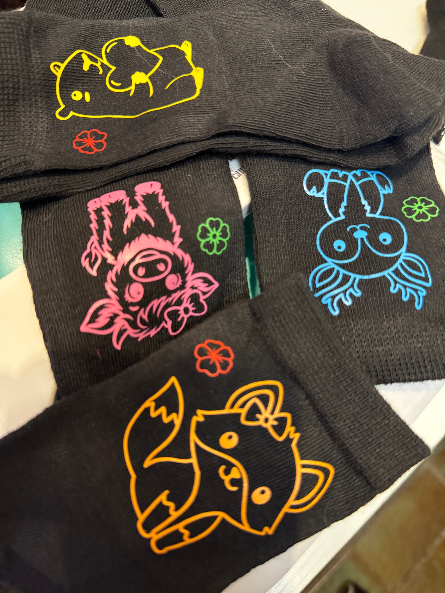 Socken Schwarz Wunschanfertigung
