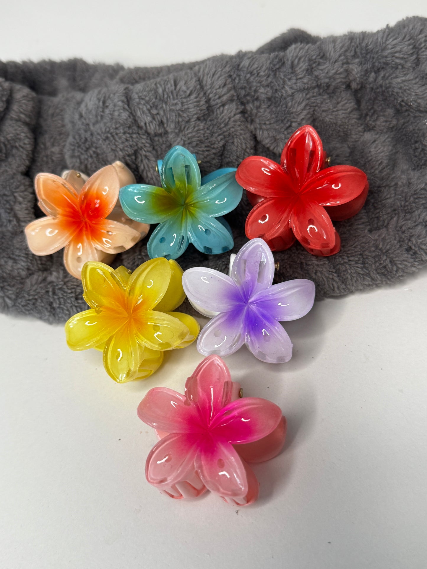 Mini Blumenhaarklammern glänzend