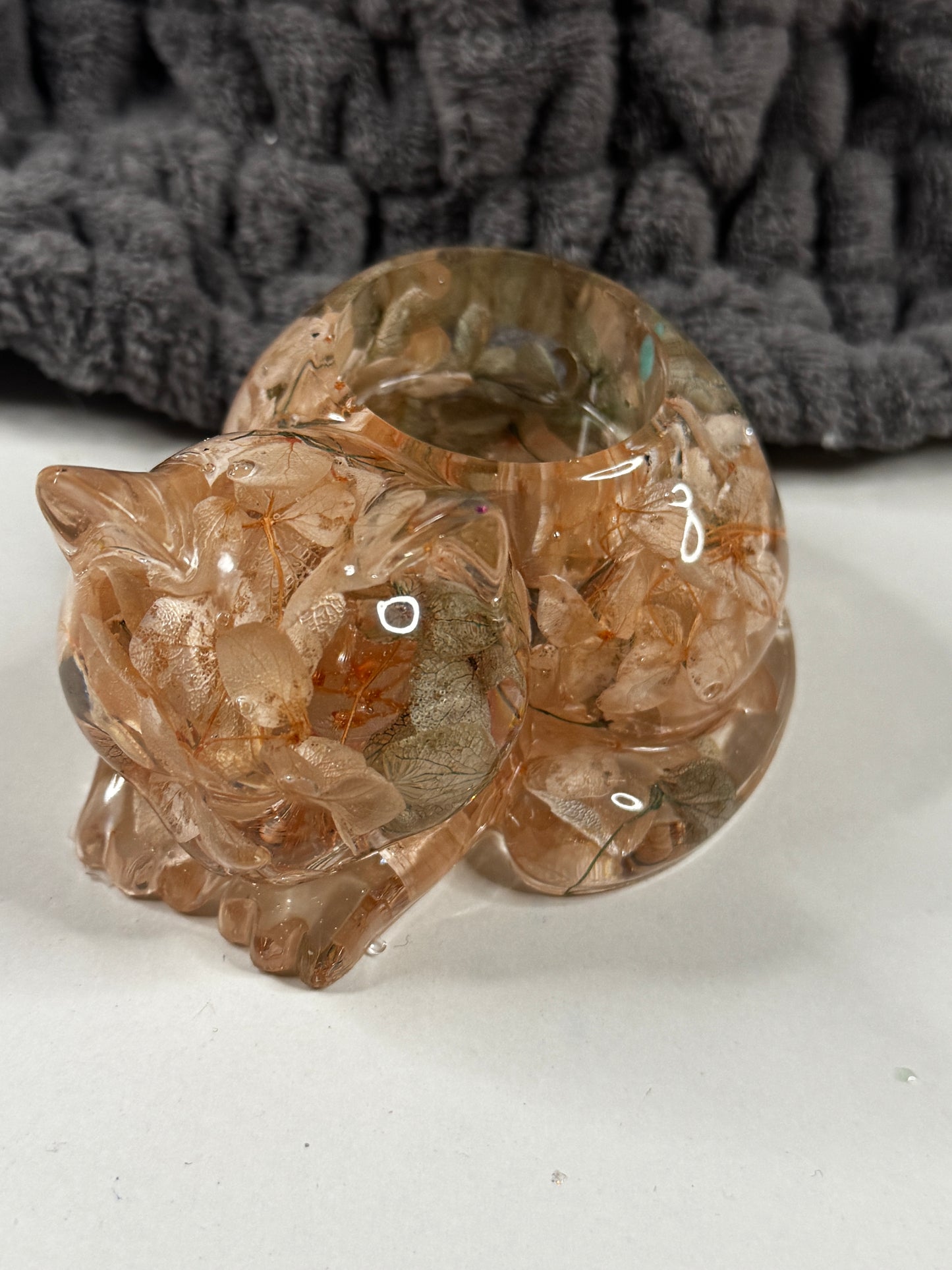 Katze Teelicht