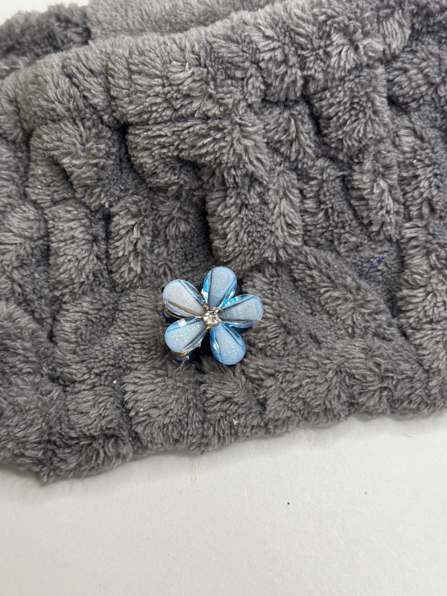 Mini Glitzer Blumen Haarklammern